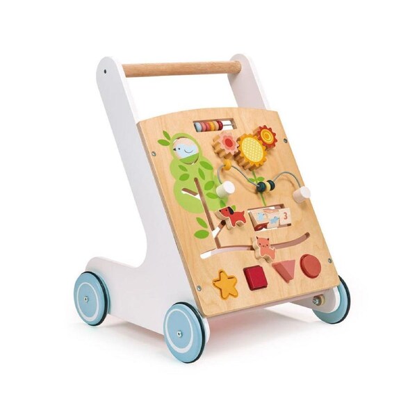 Mentari 4-Wheeled Bambino Activity Walker Kids/Children Wooden Toy 12m+