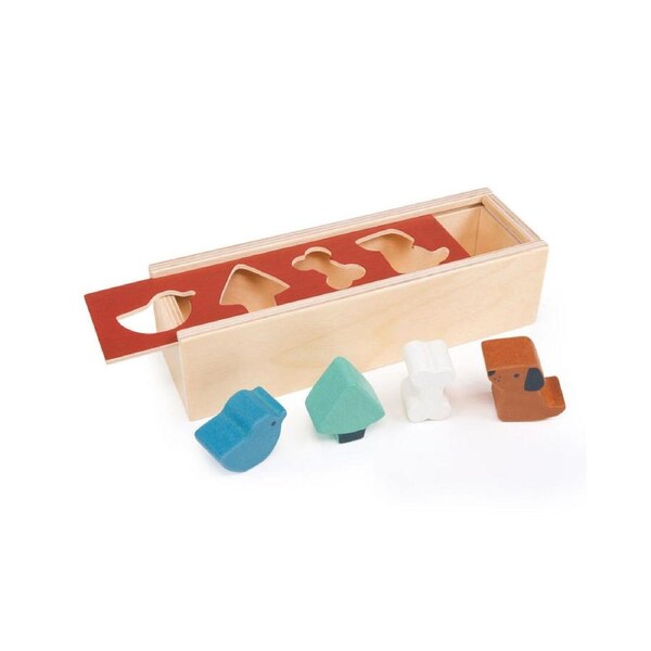 Mentari Pet Shape Sorting Box Kids/Children Interactive Play Wooden Toy 2y+
