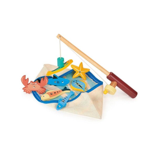 Mentari Fishing Game Kids/Children Educational Play 28x9cm Wooden Toy 3y+