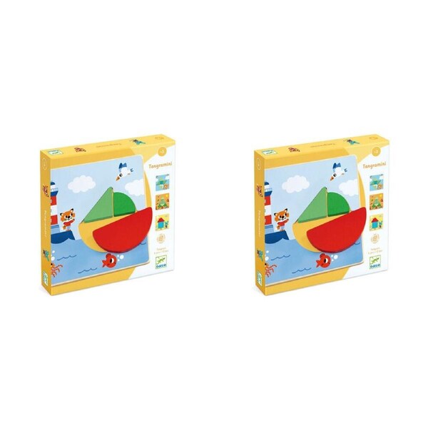 24pc Djeco Tangramini Wooden Shapes Puzzle Game Kids/Children Play Toy 3y+