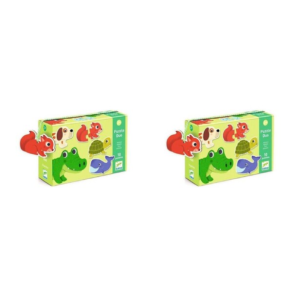 40pc Djeco Duo Animals Jigsaw Puzzle Kids/Children Educational Game Play 2y+