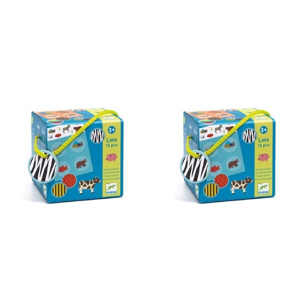 40pc Djeco Feathers & Fur Bingo Game Kids/Children Educational Game 2y+