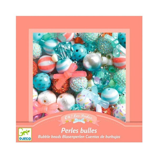 Djeco Silver Bubble Beads 15x15cm Jewelry Making Craft Kit Kids/Children 4y+