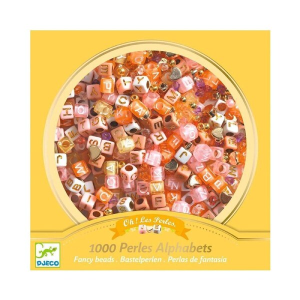 Djeco Gold Alphabet Beads 15x15cm Jewelry Making Craft Kit Kids/Children 6y+