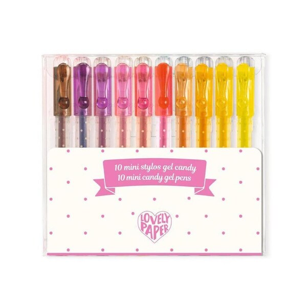 10pc Djeco Coloured Candy Mini Gel Pens Writing/Drawing Kids/Children 5y+