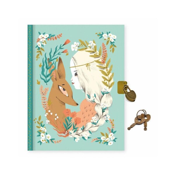 Djeco Lucille Secrets Personal Notebook/Journal 16x19cm Kids/Children 4y+