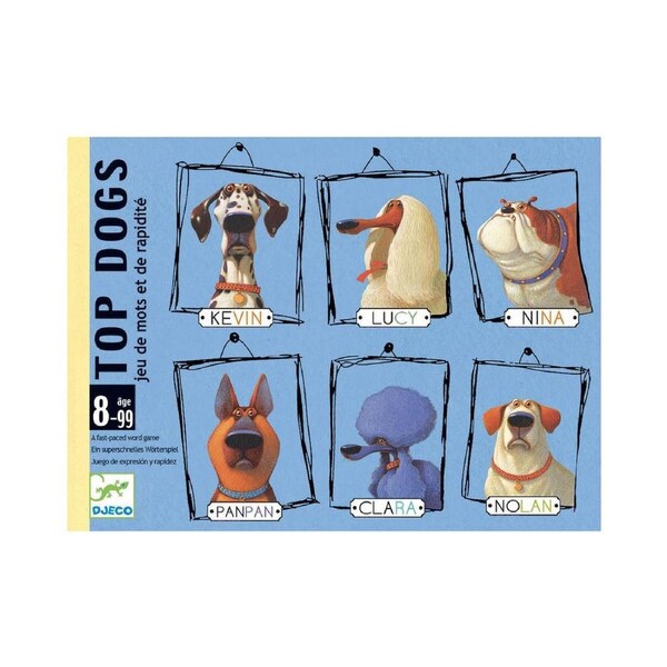 Djeco Top Dogs Observation & Speed Fun Card Game Kids/Children/Family 8y+