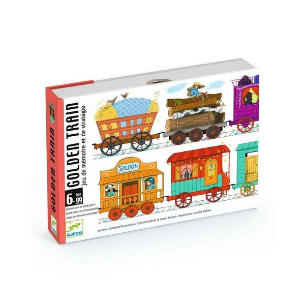 59pc Djeco Golden Train Memory Strategy Card Game Set Kids/Children 6y+