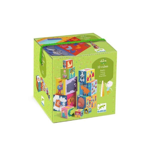 Djeco Funny Blocks Kids/Children Interactive Stacking Fun Play Toy Set 12m+