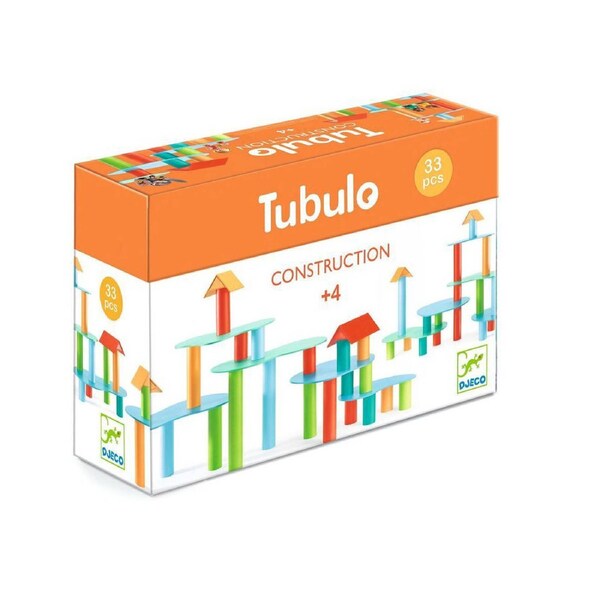 33pc Djeco Tubulo Construction Set Kids/Children Interactive Stacking Toy 4y+