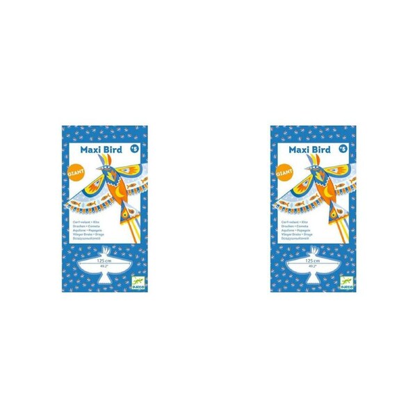 2x Djeco Maxi Bird Shape Flying Giant Kite Outdoor Fun Toy Kids/Children 5y+