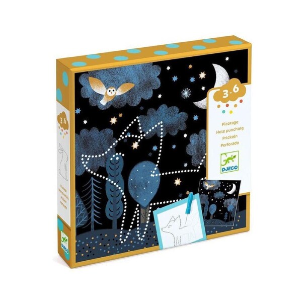 Djeco Image Reveal Piercing Art Craft Creative Set 20x20cm Kids/Children 3y+