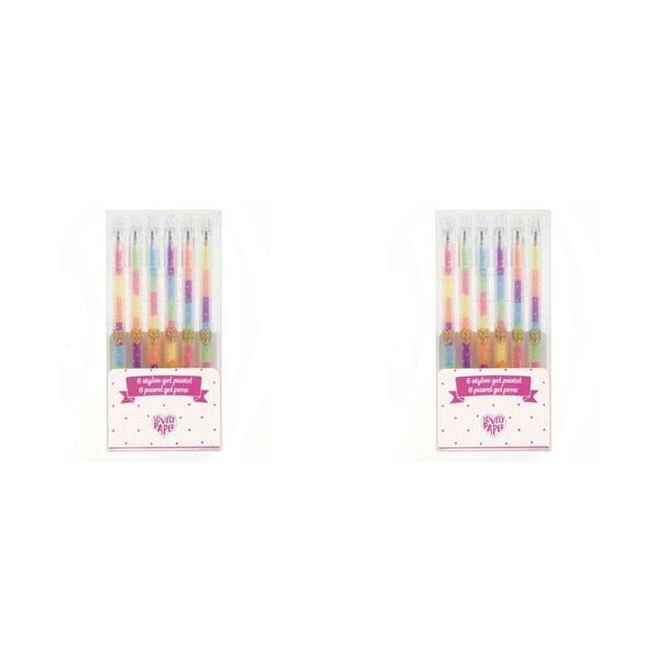 12pc Djeco Pastel Rainbow Gel Pens Writing/Drawing Craft Kit Kids/Children 4y+