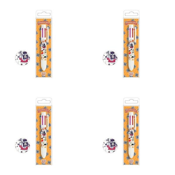 4x Djeco Steve Rainbow Multi-Coloured Ink Pen Writing/Drawing Kids/Children 3y+