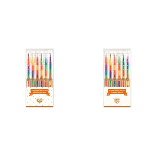 12pc Djeco Rainbow Multi-Coloured Gel Pens Writing/Drawing Kids/Children 3y+