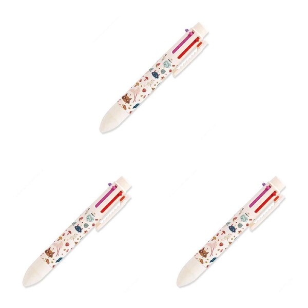 3x Djeco Lucille Rainbow Multi-Coloured Ink Pen Writing/Drawing Kids 3y+