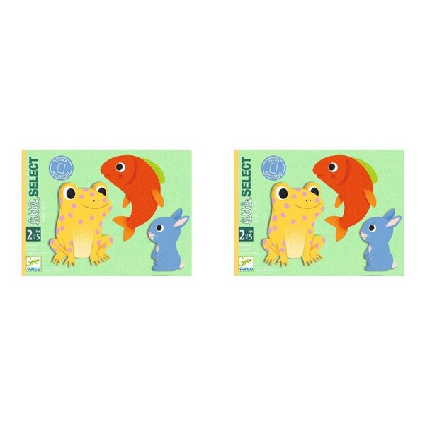 2x Djeco Little Select Animal Sorting Colour Play Card Game Kids/Toddler 2.5y+