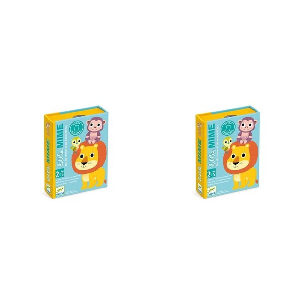 2x Djeco Little Mime Animal Imitating/Acting Role Play Card Game Toddler 2.5y+