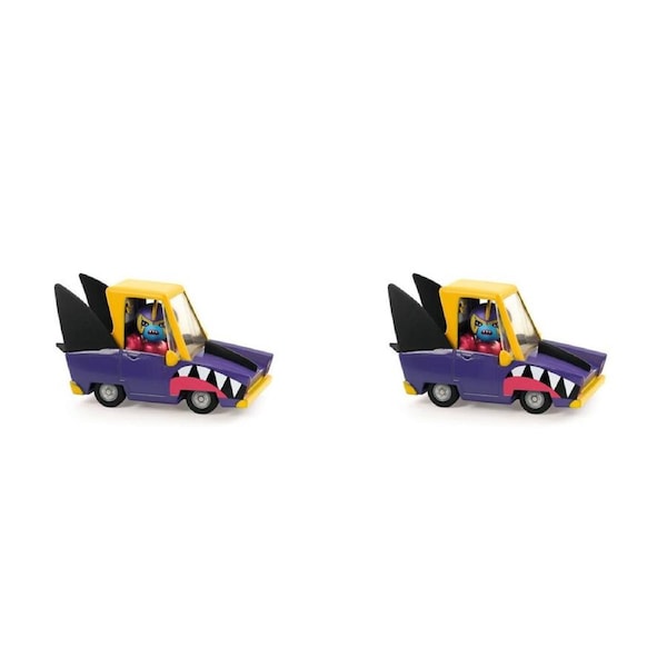 2x Djeco SharkN'Go Crazy Motors 4x8cm Kids/Children Racing Car Play Toy 3y+