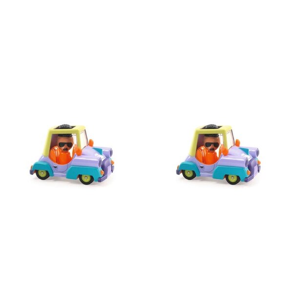 2x Djeco Funky Bolide Crazy Motors 4x6cm Kids Racing Car Fun Play Toy 3y+