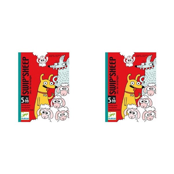 2x Djeco Swip Sheep Tactial Card Game Kids/Children Animal Educational Play 5y+