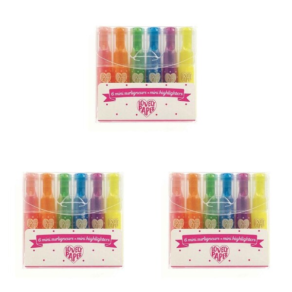 18pc Djeco Mini Fluro Colourful Highlighters Writing Tools Kids/Children 5y+