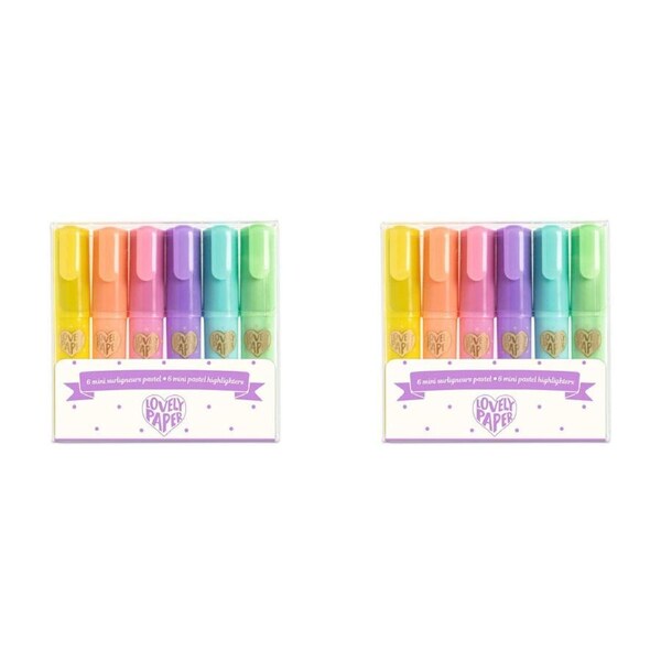 12pc Djeco Mini Pastel Colourful Highlighters Writing Tools Kids/Children 5y+