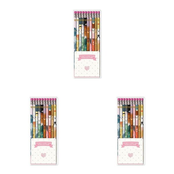 30pc Djeco Lucille Eraser Tipped Coloured Drawing Pencils Kids/Children 3y+