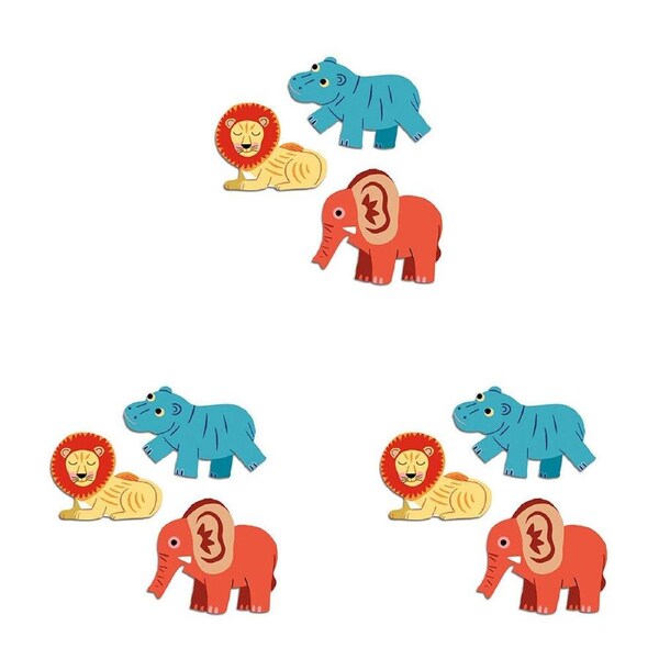 186pc Djeco Safari Animals Fun Educational Sticker Set Kids/Children 18m+