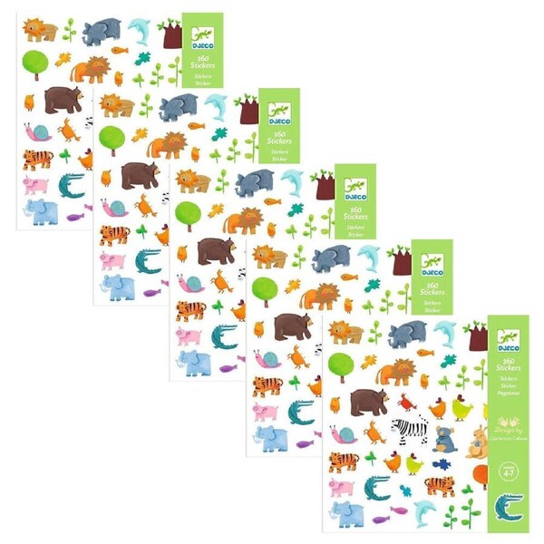 800pc Djeco Animals Decorative Stationery Stickers Fun Set Kids/Children 3y+