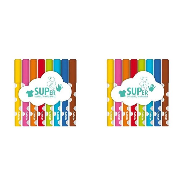 16pc Djeco Little Ones Felt Tips Kids Washable Art Colouring Marker 18m+