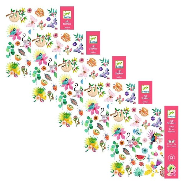 800pc Djeco Paradise Stickers Stationery Art/Craft Design Decals Set Kids 4y+