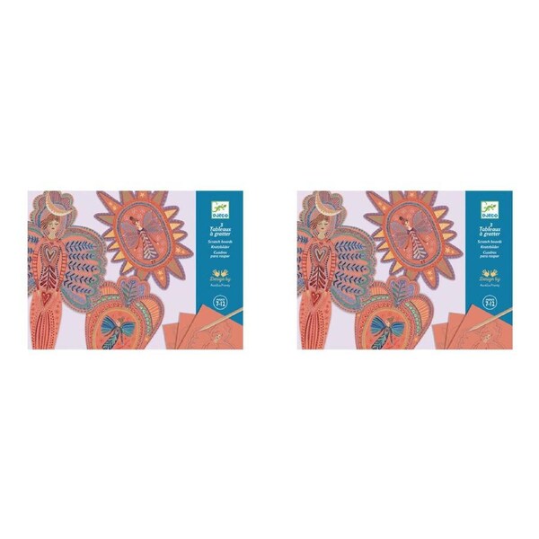 6pc Djeco Angels Scratch Cards w/ Stylus Art Activity Kit Kids/Children 7y+