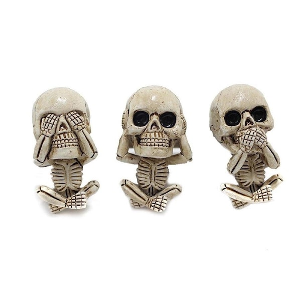 3pcs Ghost Head Car Decoration Accessories Halloween Ornament Vehicle Interior