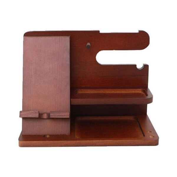 Wooden Mobile Phone Holder Desk Organizer Multifunctional Storage Shelf Stand