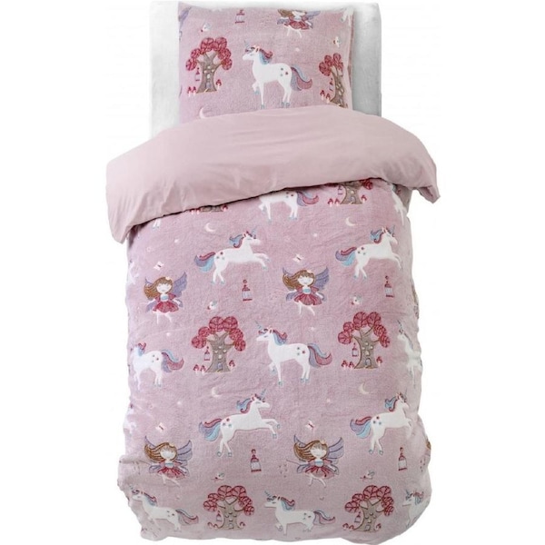 Sleeptime Unicorn Fairytale Glow in the Dark Quilt Cover Set - Single Bed Size