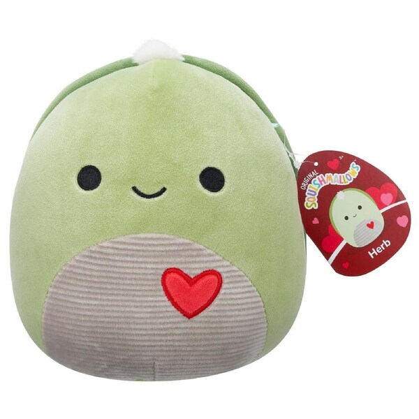 Squishmallows Valentines Herb the Turtle 7.5 inch Plush