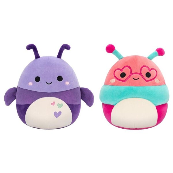 Squishmallows Valentines Axel the Beetle and Griffith the Caterpillar 8 inch Plush Pairs