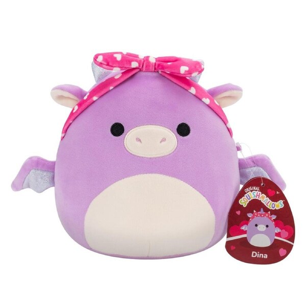 Squishmallows Valentines Dina the Dragon 7.5 inch Plush