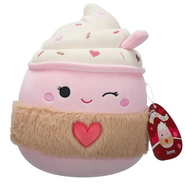 Squishmallows Valentines Jenny the Latte 7.5 inch Plush