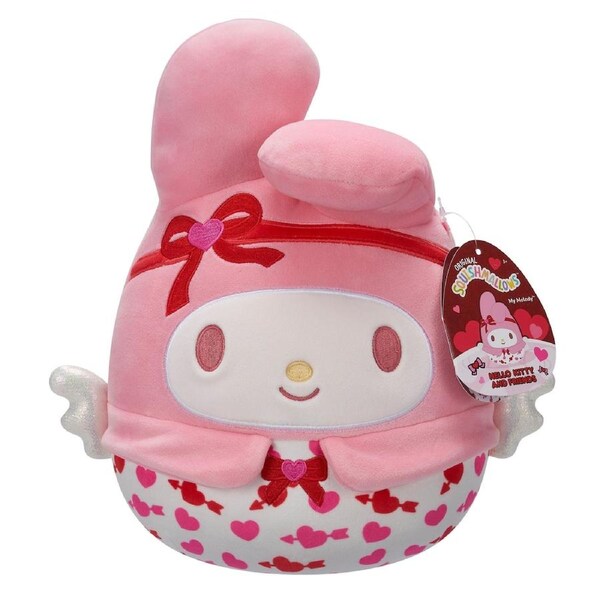 Squishmallows Valentines Hello Kitty and Friends My Melody Cupid 8 inch Plush