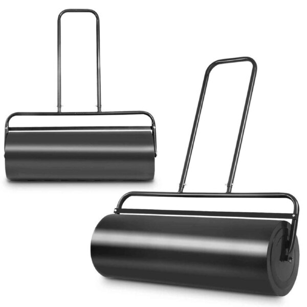 Costway 48L Lawn Roller Heavy-Duty Metal Push/Pull Yard Roller Water & Sand Filled Garden Care Equipment