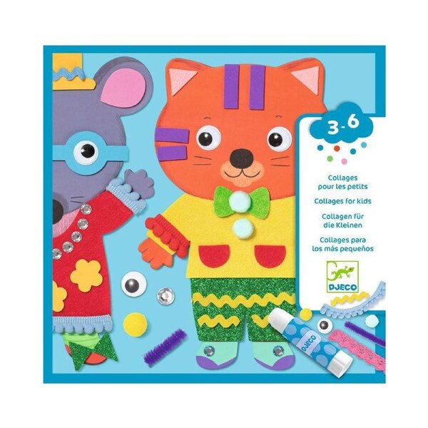 Djeco Little Sweethearts Collage Art/Craft Mosaic Activity Kit Kids 3y+