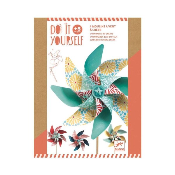 Djeco Do It Yourself Sweet Windmills Kids/Children Creative Activity Kit 5y+
