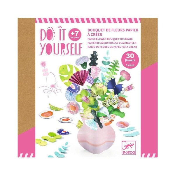 Djeco Do It Yourself Delicate Flowers Kids/Children Creative Activity Kit 7y+