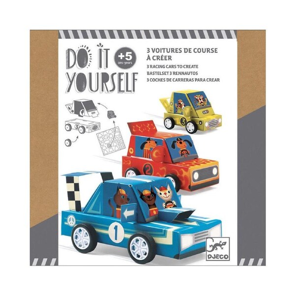Djeco Do It Yourself Grand Prix Kids/Children Creative Activity Kit 5y+