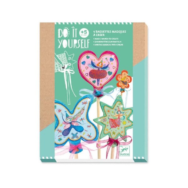 Djeco Do It Yourself Little Fairy Wands Kids/Children Creative DIY Kit 5y+