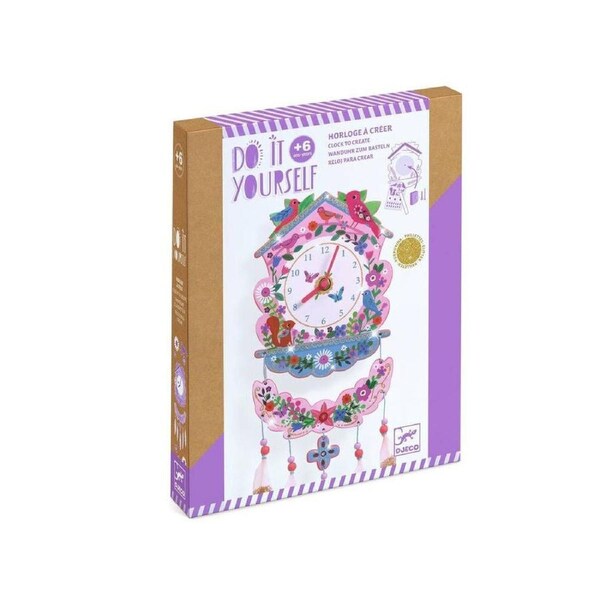 Djeco Do It Yourself Cuckoo Wall Clock Kids DIY Creative Activity Kit 6y+
