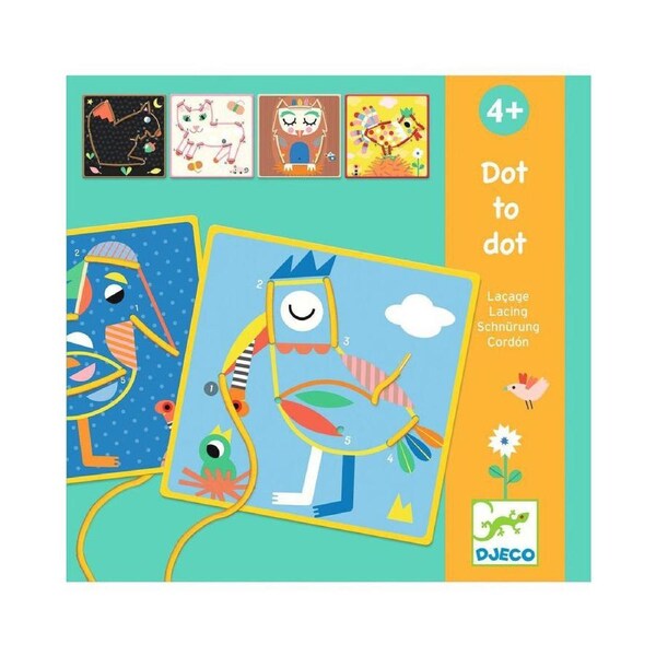 Djeco Dot-to-Dot Lacing Kids/Children Creative Educational Activity Kit 4y+
