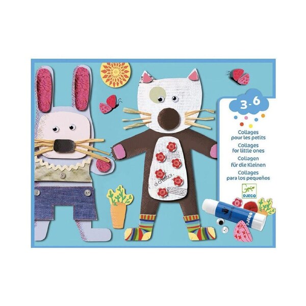 Djeco Collages For Little Ones Set Kids/Children Craft Art Activity Kit 3y+